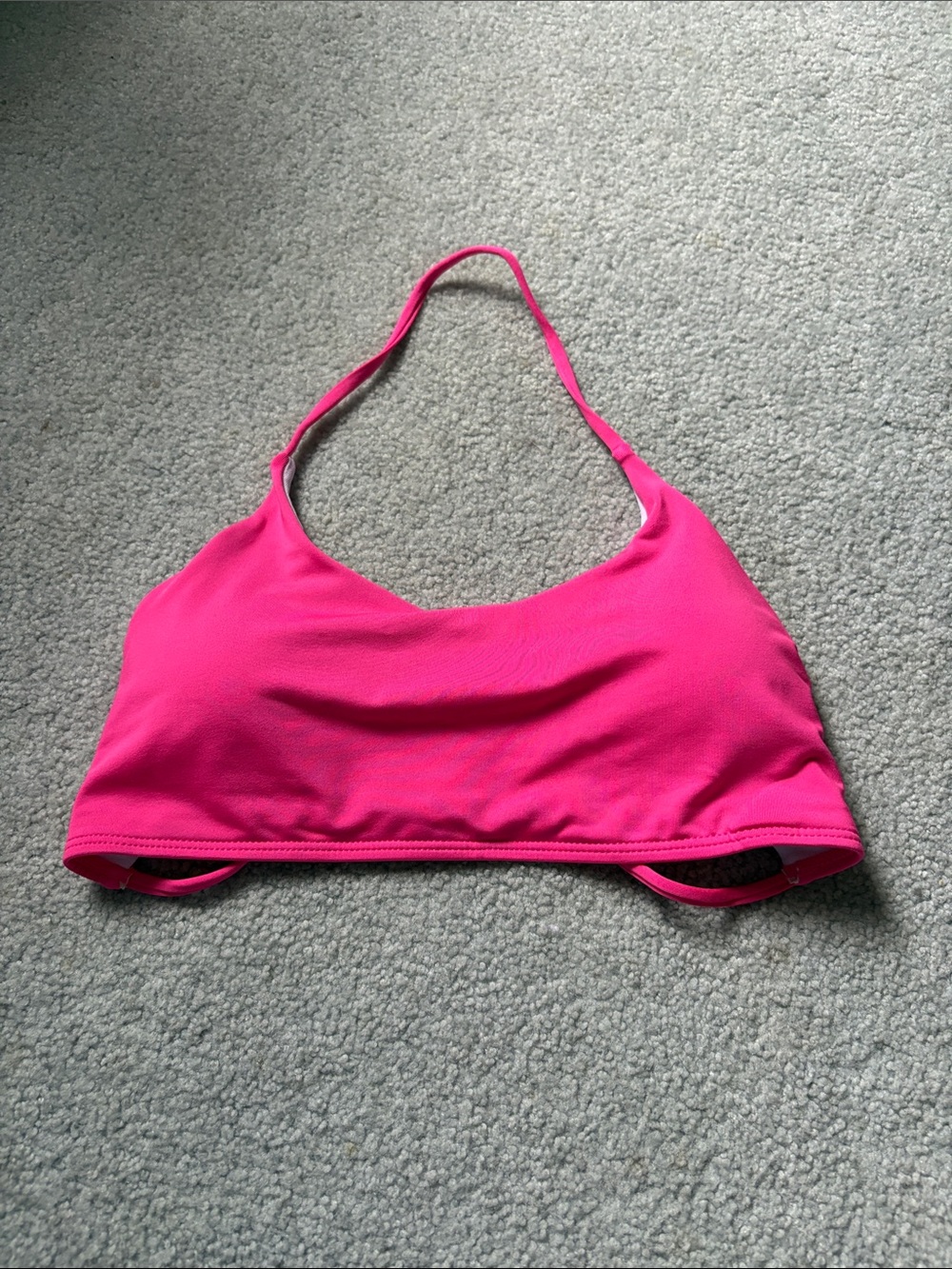 SHEIN Bright Pink Halter Sports Bra